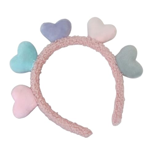 Ipetboom liebe Stirnband Bands rotes Stirnband dehnbares Stirnband Stirnbänder stirnband kinderparty mitgebsel herz stirnband valentinstag Haarband mit Herzelementen Stoff Rosa von Ipetboom