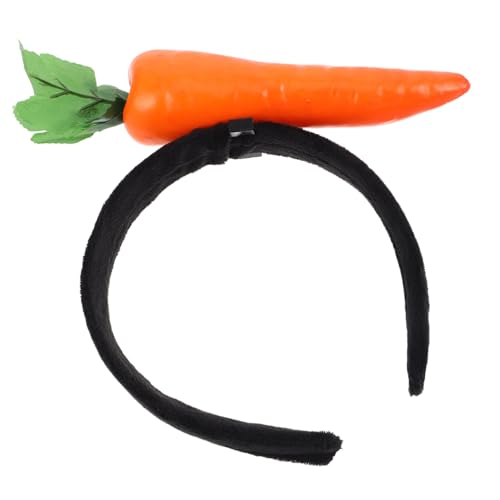 Ipetboom lustiges Stirnband Karotte Kostüm Stirnbänder Lebensmittel Haarspangen Karotten Haarband Lustiges Kopfband Weiches Kopfband Obststirnband Gemüse-Stirnband Polyester Orange von Ipetboom