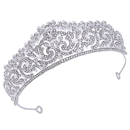 Krone Stirnband Hochzeit Tiara Dekoration Stirnband Prinzessin Kleid Wedding Hair Accessories Hochzeit Dekoration kronenförmige Braut Tiara Exquisite Braut Tiara Strass Silver Ipetboom von Ipetboom