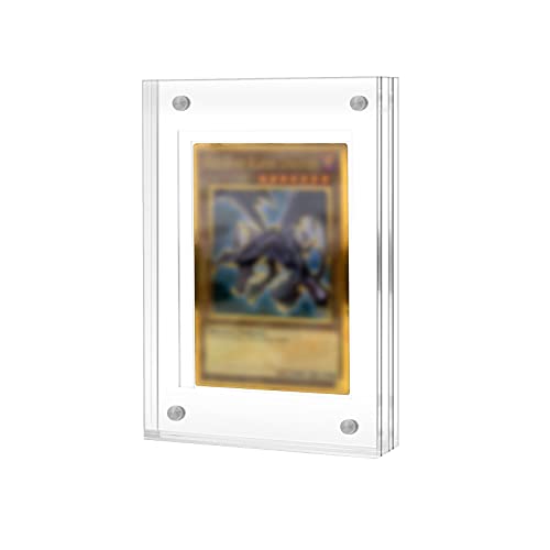 Iriisy TCG Karten Transparent Rahmen Magnetisch Display Halter 35PT Acryl Hüllen Durchsichtig Schutzhüllen Für PTCG YGO Magic (1 Kartensteckplatz) von Iriisy