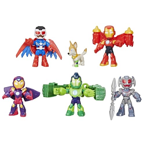 Iron Man and His Awesome Friends Marvel Superrüstung Avengers Pack Action-Figurenset, 5 Sammelfiguren Plus Tierfigur aus der beliebten Serie, Superhelden-Spielzeug für Kinder ab 3 Jahren Iron Man and His Awesome Friends Marvel Superrüstung Avengers Pack Action-Figurenset, 5 Sammelfiguren Plus Tierfigur aus der beliebten Serie, Superhelden-Spielzeug für Kinder ab 3 Jahren von Marvel