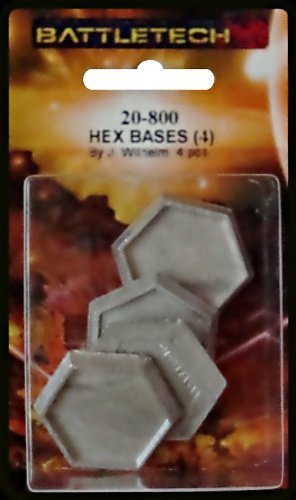 BATTLETECH 20-800 Hex Base (4 Pack) by Iron Wind Metals von Iron Wind Metals