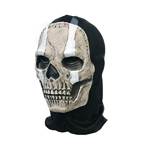 Halloween Scary Mask, Adult Ghost Face Mask, Cosplay Costume Mask, Party Horror Full Head Skull Mask for Men Women Indoor Outdoor Game Activity Prop (B) von Irrun