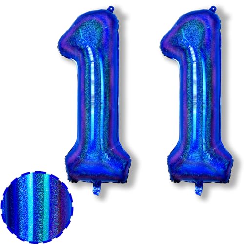 Luftballons 11. Geburtstag Deko für Jungen, 40'' Helium Marineblau Zahlen 11 Ballon Geburtstagdeko, XXl Navy Blau Dunkelblau 11 Zahl Luftballon für 11 Jare Geburtstag Herren Jubiläum Party Dekoration von Isndare