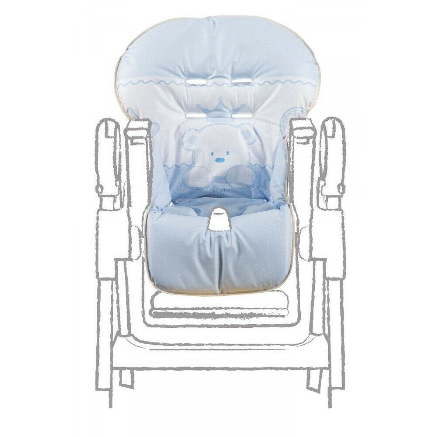 Italbaby PVC Baby Re Azzurro Hochstuhlbezug von Italbaby