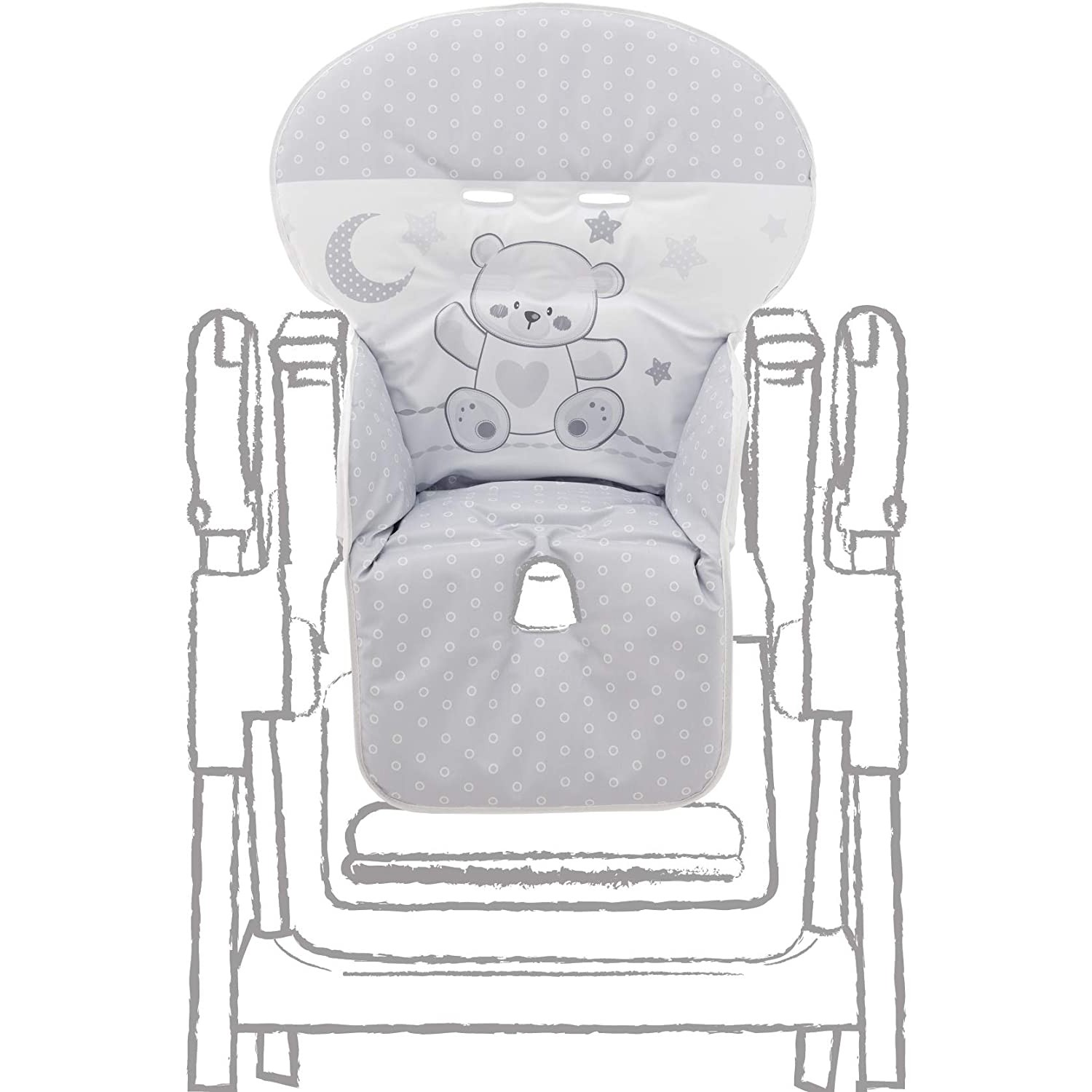 Italbaby PVC Jolie Grey Hochstuhlbezug von Italbaby