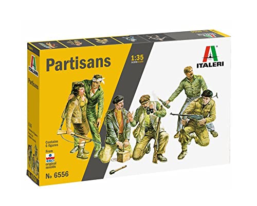 Italeri 6556S 1:35 Partisans - originalgetreue Nachbildung, Modellbau, Basteln, Hobby, Kleben, Plastikbausatz, Zusammenbauen, Figurenset Unlackiert von Italeri