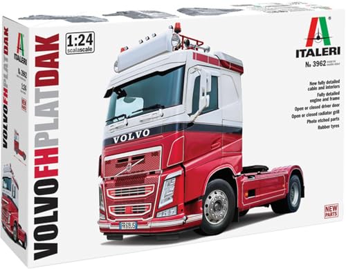 Italeri 3962 1:24 Volvo FH Plat Dak - Modellbau, Bausatz, Standmodellbau, LKW Bausatz, Bausatz 1:24, LKW, Geformte Farbe von Italeri