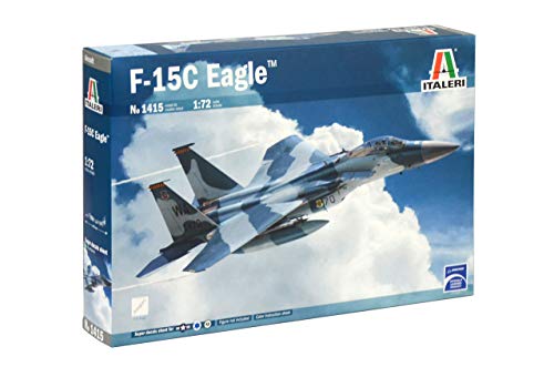 ITALERI 1415S - 1:72 F-15C Eagle , Modellbau, Bausatz, Standmodellbau, Basteln, Hobby, Kleben, Plastikbausatz, detailgetreu, Unlackiert von Italeri