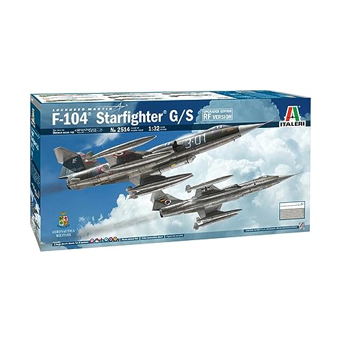 ITALERI 2514S - 1:32 F-104G/S - RF-104G Starfighter , Modellbau, Bausatz, Standmodellbau, Basteln, Hobby, Kleben, Plastikbausatz, detailgetreu von Italeri