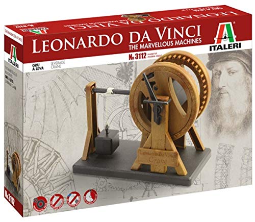 ITALERI 3112S - IT L.DaVinci Leverage Crane , Modellbau, Bausatz, Standmodellbau, Basteln, Hobby, Kleben, Plastikbausatz, detailgetreu von Italeri