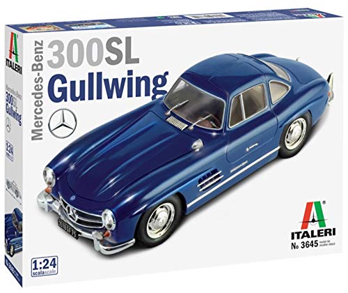 ITALERI 3645S - 1:24 Mercedes Benz 300 SL Gull Wing, Modellbau, Bausatz, Standmodellbau, Basteln, Hobby, Kleben, Plastikbausatz, Unlackiert von Italeri