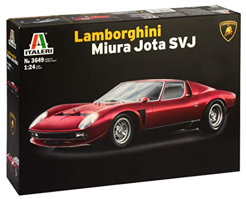 ITALERI 3649S - 1:24 Lamborghini Miura Jota SVJ , Modellbau, Bausatz, Standmodellbau, Basteln, Hobby, Kleben, Plastikbausatz, detailgetreu von Italeri