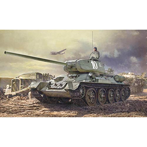 ITALERI 6545S - 1:35 T-34/85 , Modellbau, Bausatz, Standmodellbau, Basteln, Hobby, Kleben, Plastikbausatz, detailgetreu von Italeri