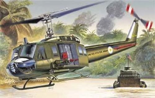 Italeri Armee 1247 1:72 UH-1D Slick-originalgetreue Nachbildung, Modellbau, Plastik Bausatz, Basteln, Hobby, Kleben, Modellbausatz, Zusammenbauen, unlackiert, Mehrfarbig von Italeri