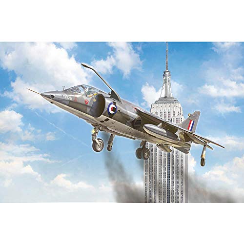 Italeri 1435 510001435-1:72 Harrier GR.1 Transatlantic Air Race, Modellbau, Bausatz, Standmodellbau, Basteln, Hobby, Kleben, Plastikbausatz, unlackiert von Italeri