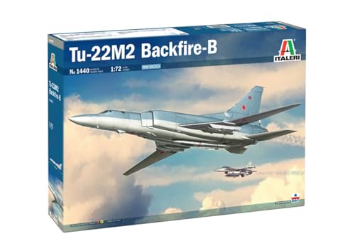 Italeri 1440 1:72 Tu-22M2 Backfire B - Modellbau, Bausatz, Standmodellbau, Basteln, Hobby, Kleben, Plastikbausatz, detailgetreu, Mehrfarbig von Italeri