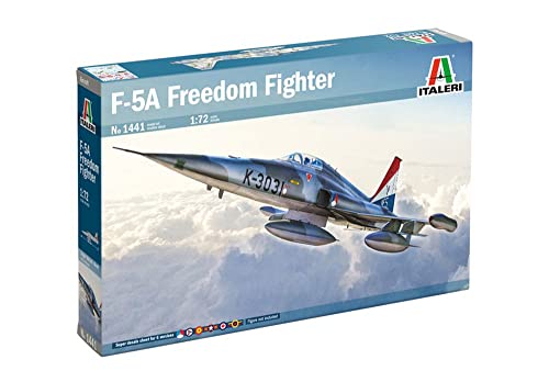 Italeri 1441 1:72 US F-5A Freedom Fighter-Modellbau, Bausatz, Standmodellbau, Basteln, Hobby, Kleben, Plastikbausatz, detailgetreu, Mehrfarbig von Italeri