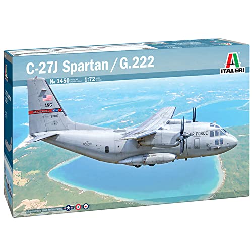 Italeri 1450S - 1:72 C-27J/G.222 “Spartan”, Modellbau, Bausatz, Standmodellbau, Basteln, Hobby, Kleben, Plastikbausatz, detailgetreu, unlackiert von Italeri