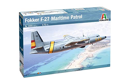 Italeri 1455 1:72 Fokker F-27 Maritime Patrol - Modellbau, Bausatz, Standmodellbau, Basteln, Hobby, Kleben, Plastikbausatz, detailgetreu, unlackiert von Italeri