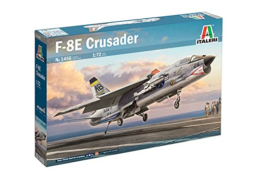 Italeri 1456S 1456S-1:72 F-8E Crusader, Modellbau, Bausatz, Standmodellbau, Basteln, Hobby, Kleben, Plastikbausatz, detailgetreu, unlackiert von Italeri