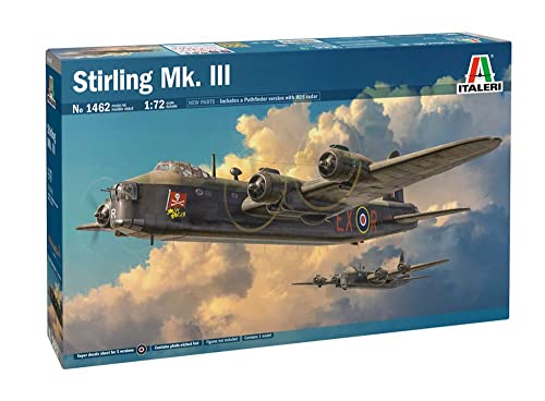 Italeri 1462 1:72 British Stirling Mk. III - Modellbau, Bausatz, Standmodellbau, Basteln, Hobby, Kleben, Plastikbausatz, detailgetreu, Unlackiert, IT1462 von Italeri