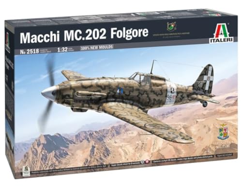 Italeri 2518 1:32 Macchi MC. 202 - Modellbau, Bausatz, Standmodellbau, Basteln, Hobby, Kleben, Plastikbausatz, Militär Flugzeug von Italeri