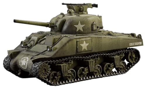 Italeri 25751 1:56 US M4 Sherman (75 mm) - Modellbau, Bausatz, Standmodellbau, Basteln, Hobby, Kleben, Plastikbausatz, detailgetreu, Unlackiert, Geformte Farbe von Italeri