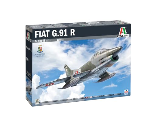 Italeri 2645 1:48 G.91 R1/R3 Gina - Modellbau, Bausatz, Standmodellbau, Basteln, Hobby, Kleben, Plastikbausatz, detailgetreu, Mehrfarbig, Mittel Italeri 2645 1:48 G.91 R1/R3 Gina - Modellbau, Bausatz, Standmodellbau, Basteln, Hobby, Kleben, Plastikbausatz, detailgetreu, Mehrfarbig, Mittel von Italeri