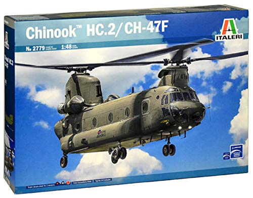 Italeri 510002779 510002779-1 Chinook HC.2 CH-47F, Modellbau, Bausatz, Standmodellbau, Maßstab 1:48, Unlackiert von TAMIYA