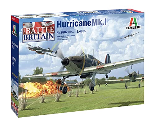 Italeri 2802S Hawker 1:48 Hurricane Mk.I, originalgetreue Nachbildung, Modellbau, Basteln, Hobby, Kleben, Plastikbausatz, Zusammenbauen, Small von Italeri