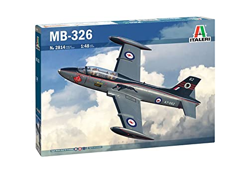 Italeri 2814S - 1:48 Aermacchi MB 326, Modellbau, Bausatz, Standmodellbau, Basteln, Hobby, Kleben, Plastikbausatz, detailgetreu, Mehrfarbig von Italeri