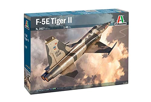 Italeri 2827S 1:48 Northrop F-5E Tiger II - Modellbau, Bausatz, Standmodellbau, Basteln, Hobby, Kleben, Plastikbausatz, detailgetreu, Unlackiert von Italeri