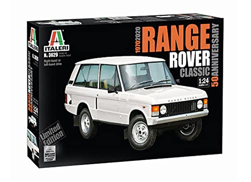 Italeri 3629S Fahrzeuge 1:24 Range Rover Classic 50th Anniv, Modellbau, Bausatz, Standmodellbau, Basteln, Hobby, Kleben, Plastikbausatz, weiß von Italeri