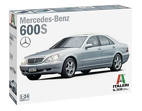 Italeri 3638S 1:24 Mercedes Benz 600S, Modellbau, Bausatz, Standmodellbau, Basteln, Hobby, Kleben, Plastikbausatz, detailgetreu, Mehrfarbig von Italeri