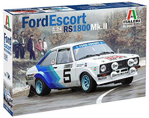 Italeri 3655 Ford Escort RS1800 Mk.II 1:24, Weiss/opulenter Garten, 165mm Length von Italeri