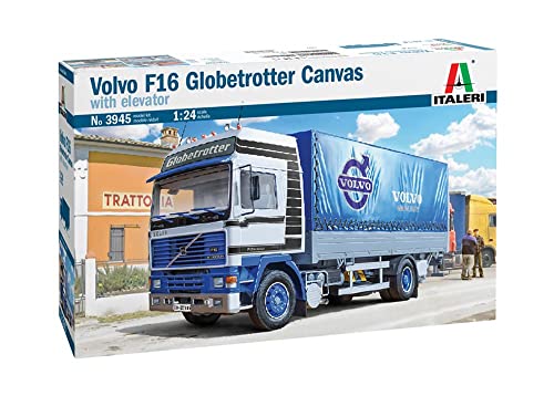 Italeri 3945S 3945 1:24 Volvo F16 Plane m. Hebebühne, Modellbau, Bausatz, Standmodellbau, Basteln, Hobby, Kleben, Plastikbausatz, detailgetreu, Mittel, Nicht Bemalt von Italeri