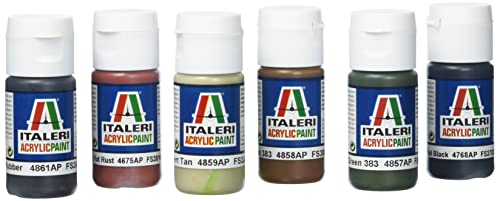 Italeri 442AP 510000442 - Acryl Set Moderne Militärfahrzeuge, 20 ml (6er Pack) von Italeri