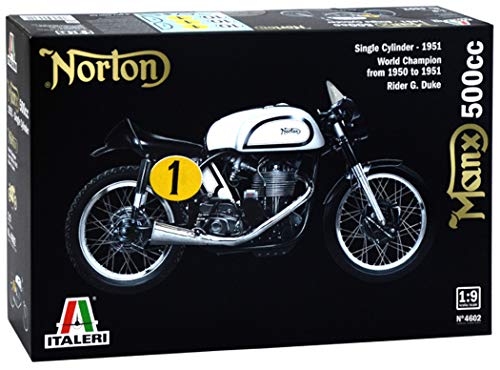 Italeri 4602-1:9 Norton Manx 500cc 1951 Motorrad, Die Uhr Ist Teil des Produkts von Italeri