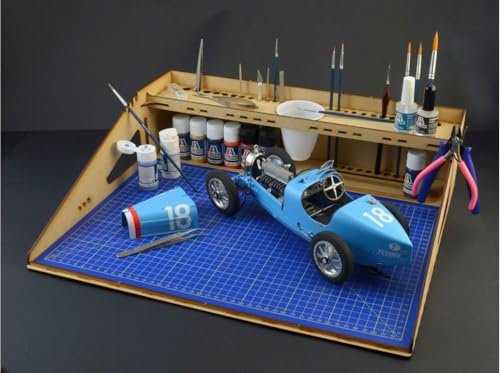 Italeri 50833 Modell-Workstation MDF DIN A3 - Modellbau-Zubehör, Bastelwerkzeug, hochwertiges Modellbauzubehör, Plastikmodellbau Zubehör, Blau von Italeri