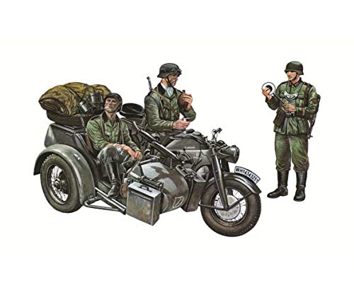 Italeri 510000317 - Figuren - 1:35 Motorrad-Gespann Zündapp KS750, Grün von Italeri