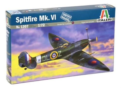 Italeri 510001307 Spitfire Mk Vi 1:72 Plastic Kit Modellbausatz, grün von Italeri