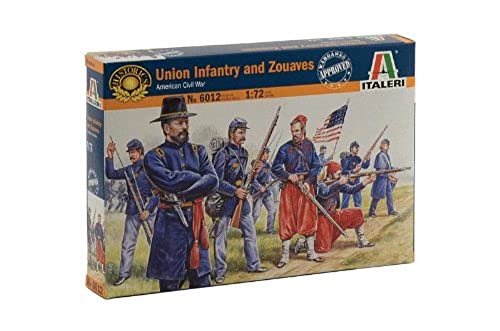 Italeri 510006012 Union Infantry & Zuaves Amerikanische Plastikmodellbausatz, Mehrfarbig, ys/m von Italeri