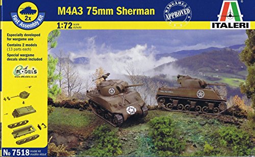 Italeri 510007518 - 1:72 Sherman M4A3 75 mm, 2 Stück von Italeri