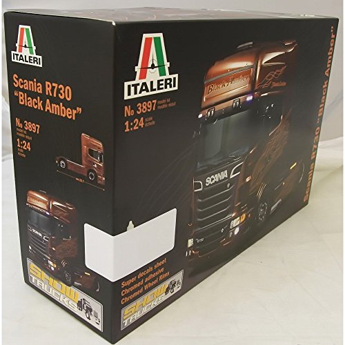 Italeri 553897 Scania 3897 R730 V8 Black Amber Truck Modellbausatz 1:24 von Italeri