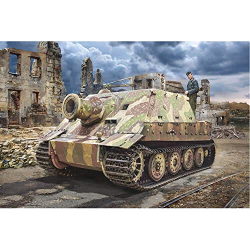 Italeri 56573 6573S 1:35 38cm RW 61 auf Sturmmöser Tiger, originalgetreue Nachbildung, Modellbau, Basteln, Hobby, Kleben, Plastikbausatz, Zusammenbauen von Italeri