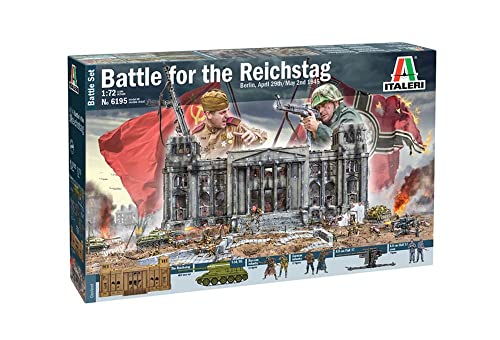 Italeri 6195S 1:72 Battle-Set 1945 Fall of The Reichs, Modellbau, Bausatz, Standmodellbau, Basteln, Hobby, Kleben, Plastikbausatz, detailgetreu, Red von Italeri