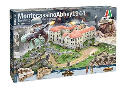 Italeri 6198 Armee 6198S-1:72 Montecassino'44 Gustav Line Battle- Modellbau, Bausatz, Standmodellbau, Basteln, Hobby, Kleben, Plastikbausatz, detailgetreu, Mehrfarbig, S von Italeri