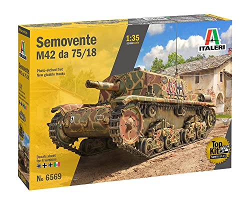 Italeri 1:35 Semovente M42 da 75/18 mm, Modellbau, Bausatz, Standmodellbau, Basteln, Hobby, Kleben, Plastikbausatz, detailgetreu von Italeri