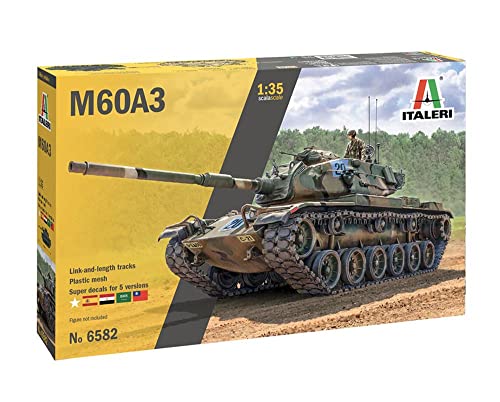 Italeri 1:35 M60A-3 Kampfpanzer, Modellbau, Bausatz, Standmodellbau, Basteln, Hobby, Kleben, Plastikbausatz, detailgetreu von Italeri